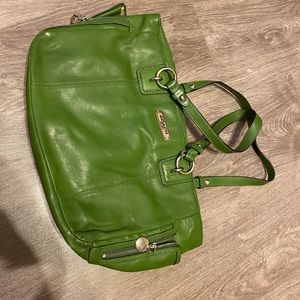 Green coach bag